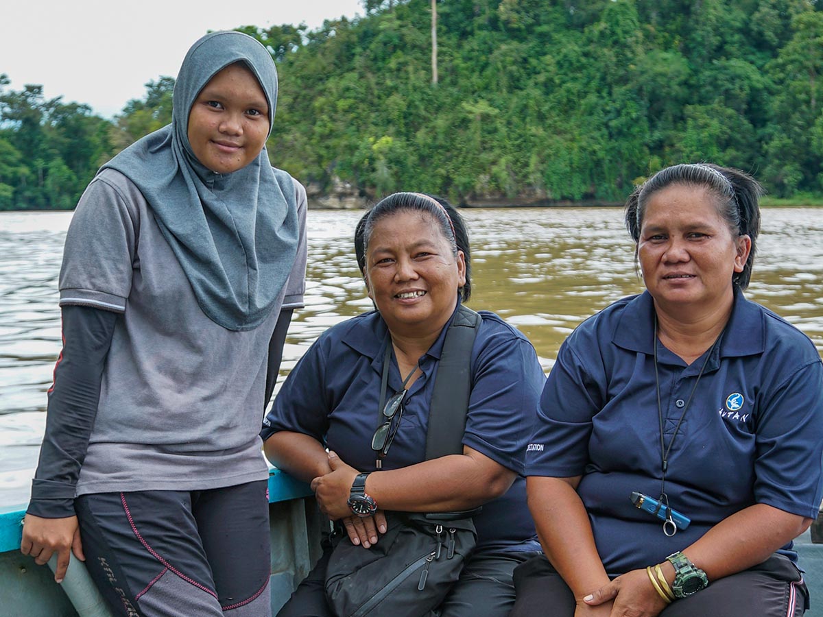 All in the family: tree planters Norinah Braim, Haslina Braim and Azrimah Aslee (Chen Yih Wen)