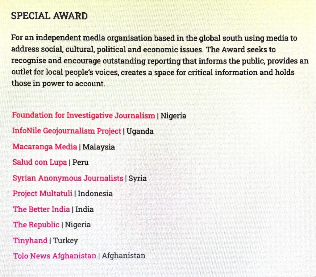 Screenshot - One World Media Special Award Longlist 2022